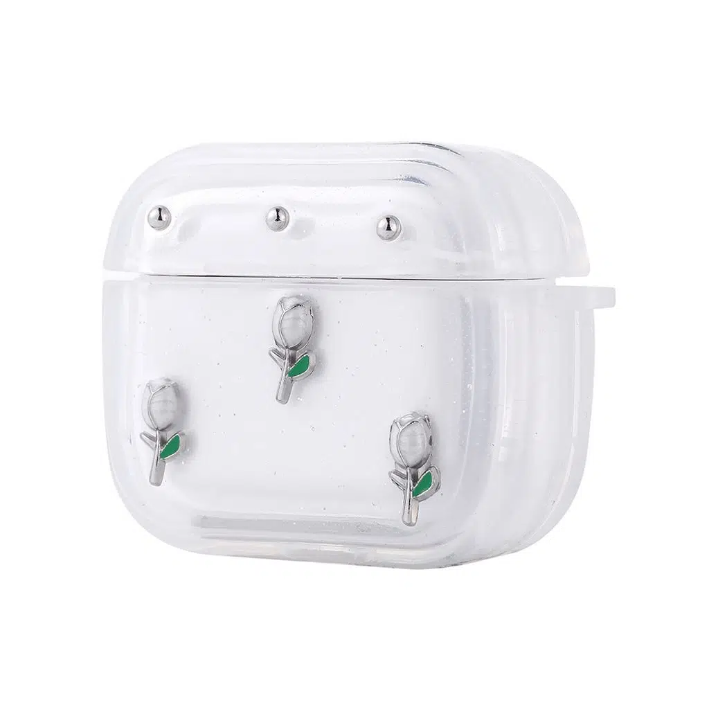 Airpods 4 Airbag 44 Airbag Tasarımlı Simli Şeffaf Kutup Kılıf