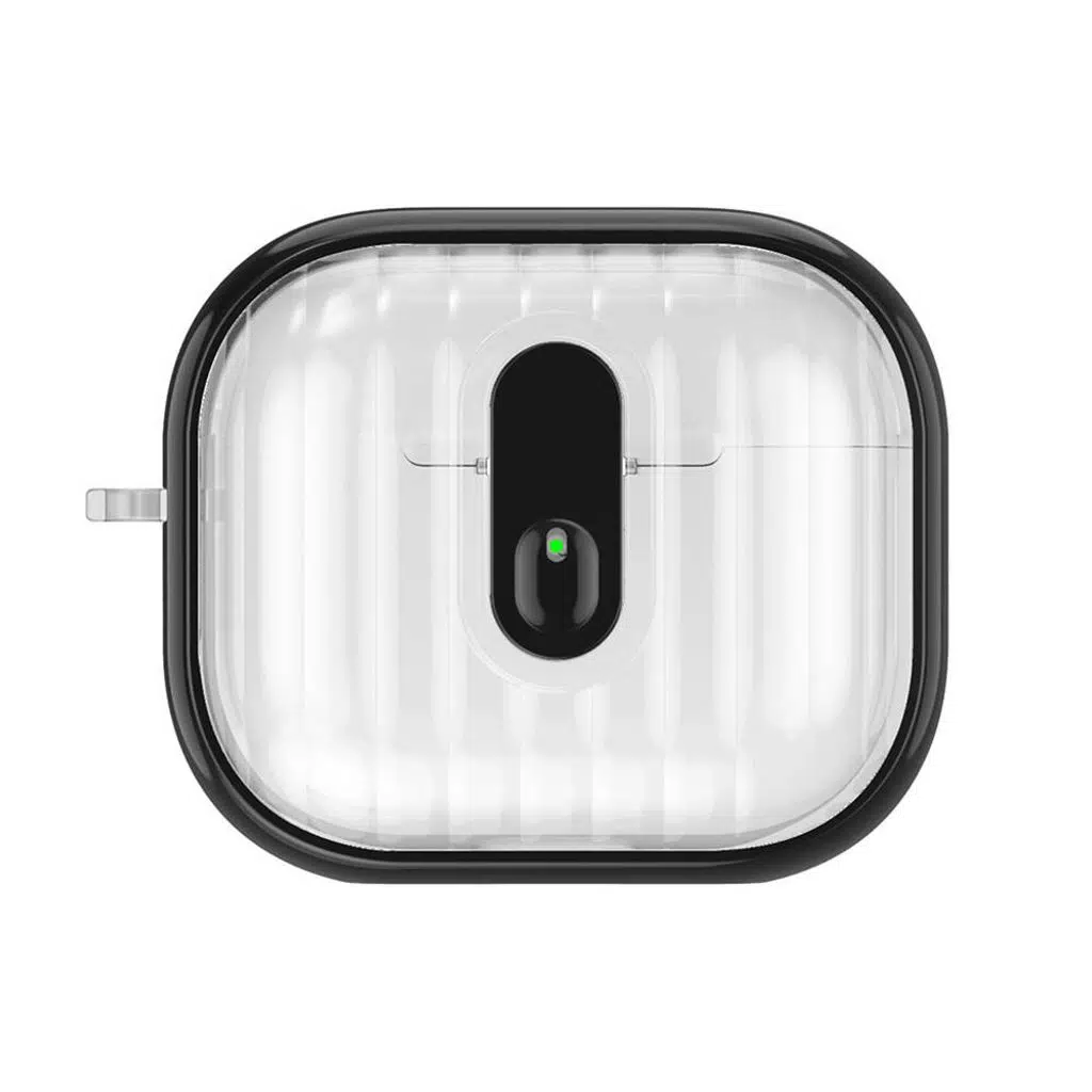 Airpods 4 Kılıf Kenarları Renkli Şeffaf Dilimli Silikon Airbag 40 Kılıf