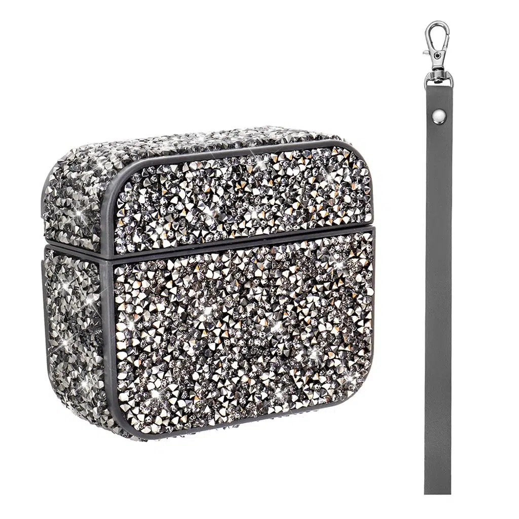 Airpods Pro 2 Airbag 45 Bilek Askı Aparatlı Simli Şeffaf Kılıf
