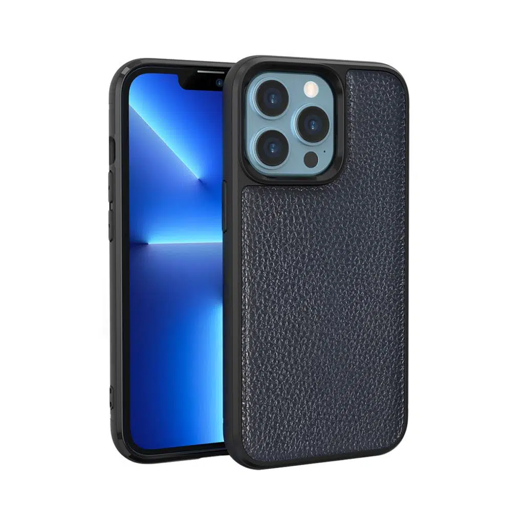 Apple iPhone 13 Pro Max Kılıf Wiwu Genuine Leather Plastic Calfskin Orjinal Deri Kapak