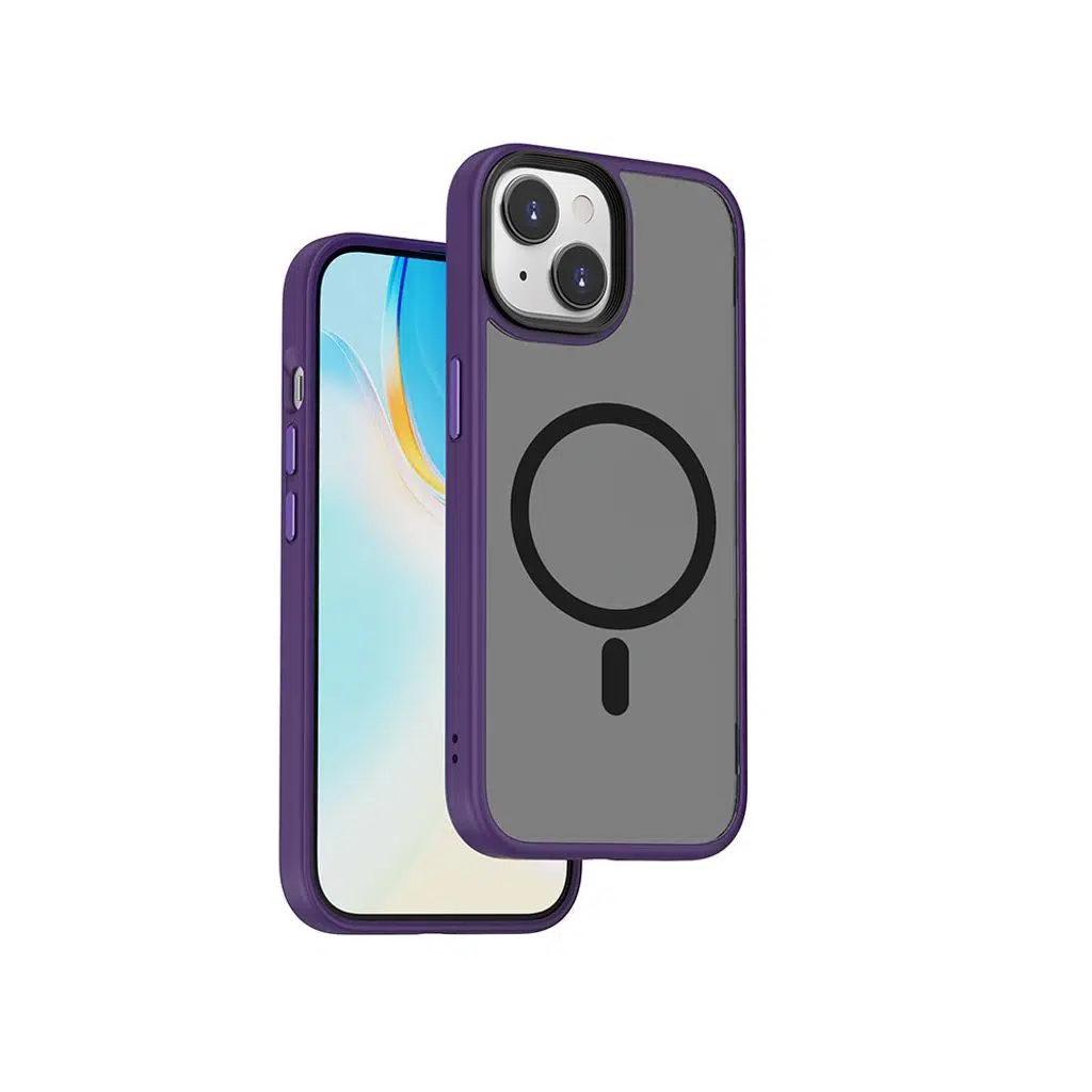 Apple iPhone 15 Plus Kılıf Wiwu FGG-011 M-safe Şarj Özellikli Kamera Korumalı Kapak