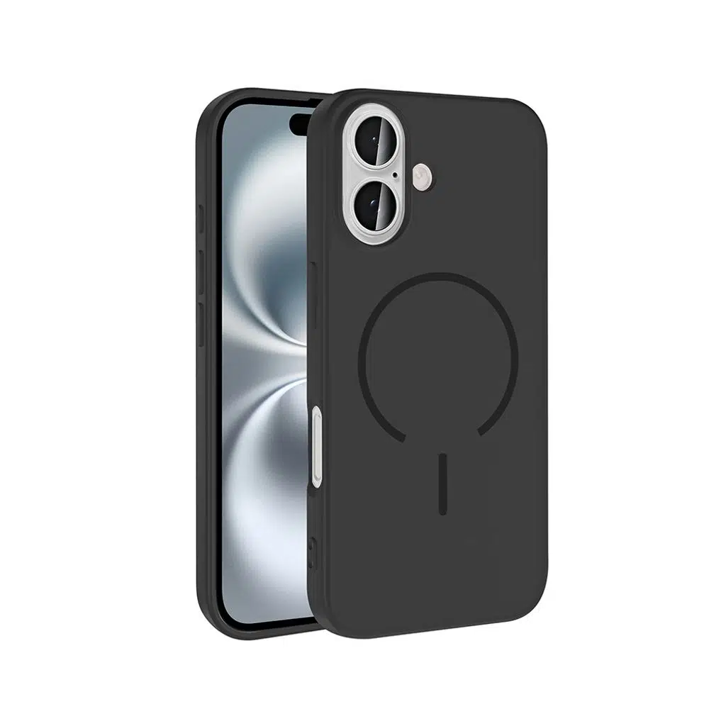 iPhone 16 Telefon Kılıfı Kablosuz Şarj Özellikli Meta Kapak Yüksek Kamera Koruma Çerçevesi