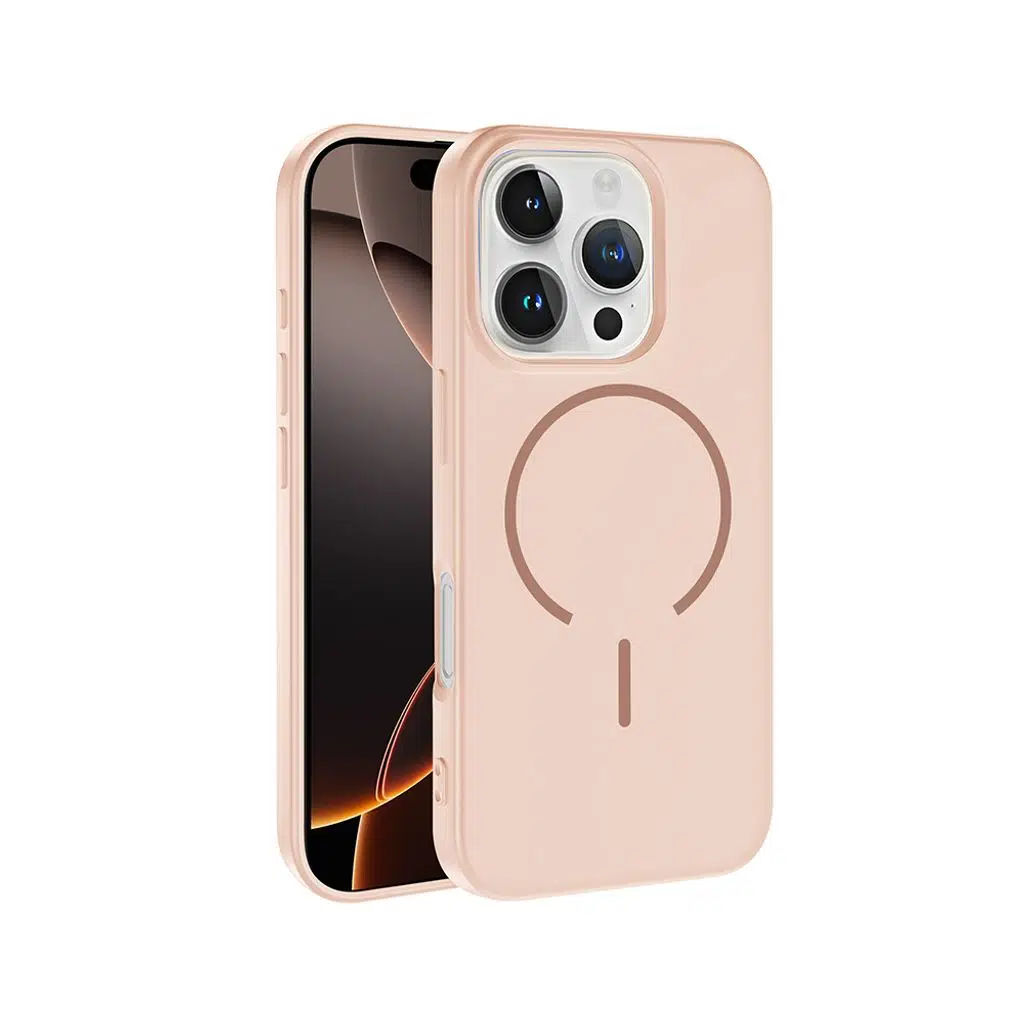 Apple iPhone 16 Pro Telefon Kılıfı Kablosuz Şarj Özellikli Meta Kapak Yüksek Kamera Koruma Çerçevesi