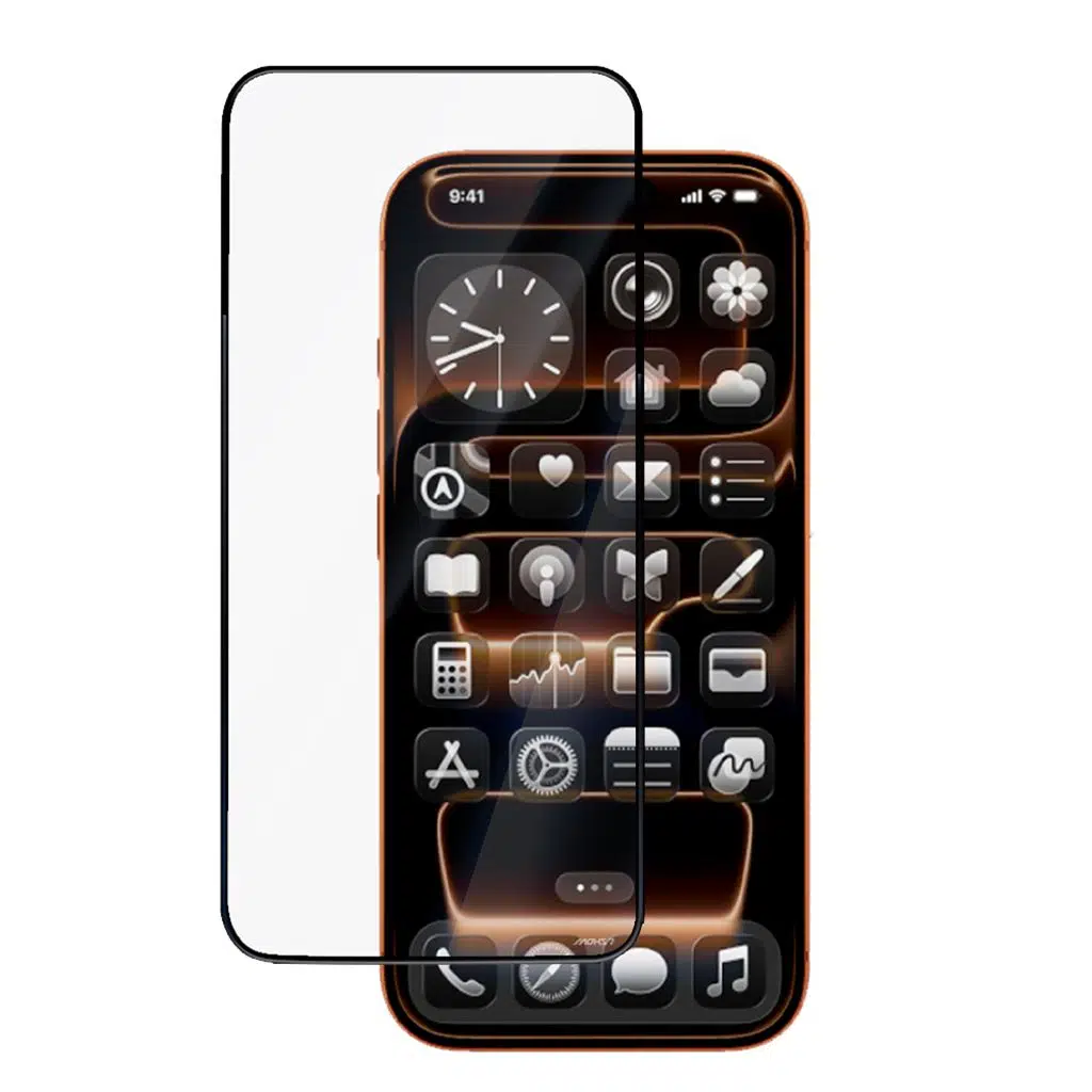 iPhone 16 Pro Temperli Cam Ekran Koruyucu | Mohseven Safir Kaplama 3D Glue Privacy Hayalet - 40KG Darbe Dayanımı