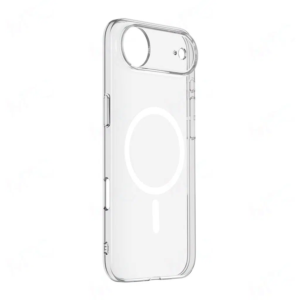 iPhone 17 Air İnce Kılıf Kamera Korumalı M-Safe Şarj Özellikli Şeffaf Zore London Silikon Kapak