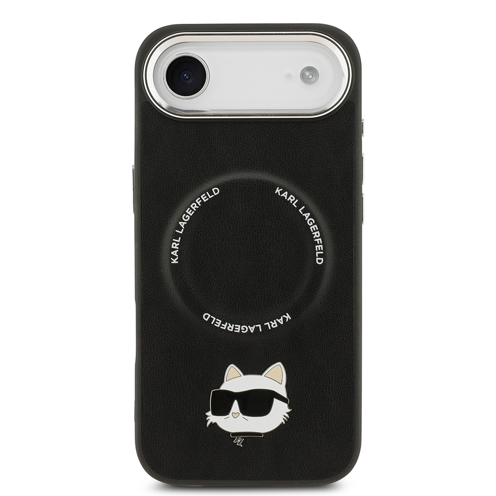 iPhone 17 Magsafe Uyumlu Buton Design Choupette PU Deri Kılıf