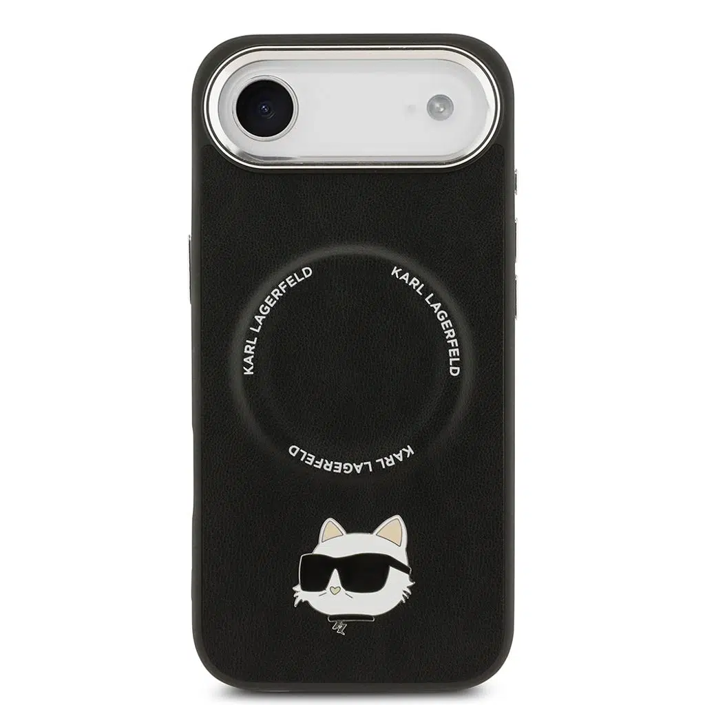 iPhone 17 Magsafe Uyumlu Buton Design Choupette PU Deri Kılıf