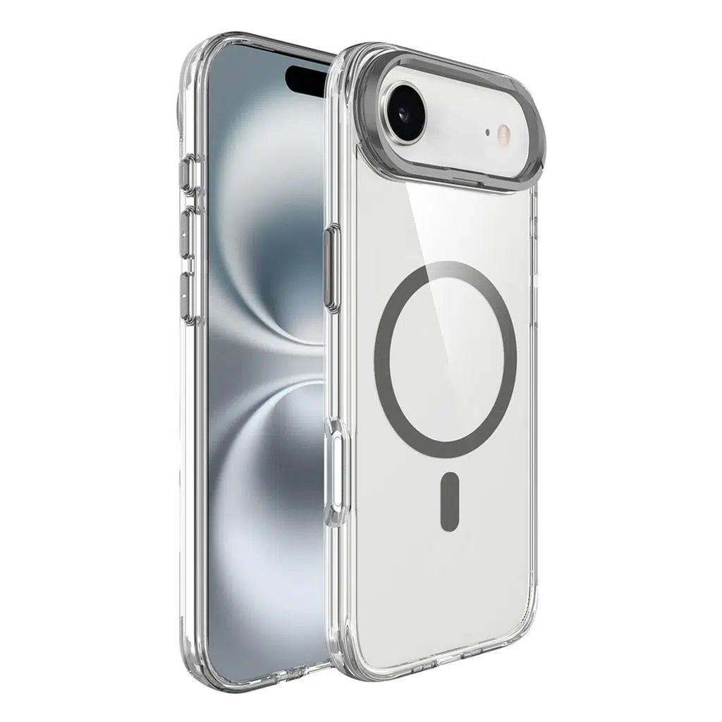 iPhone 17 Air ile Uyumlu Kılıf M-safe Şarj Airbagli Kamera Standlı Azor Kapak Turuncu Lacivert Gold