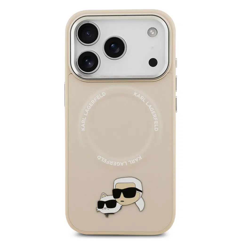 Magsafe Uyumlu Buton Design K&C PU Deri iPhone 17 Pro Kılıf