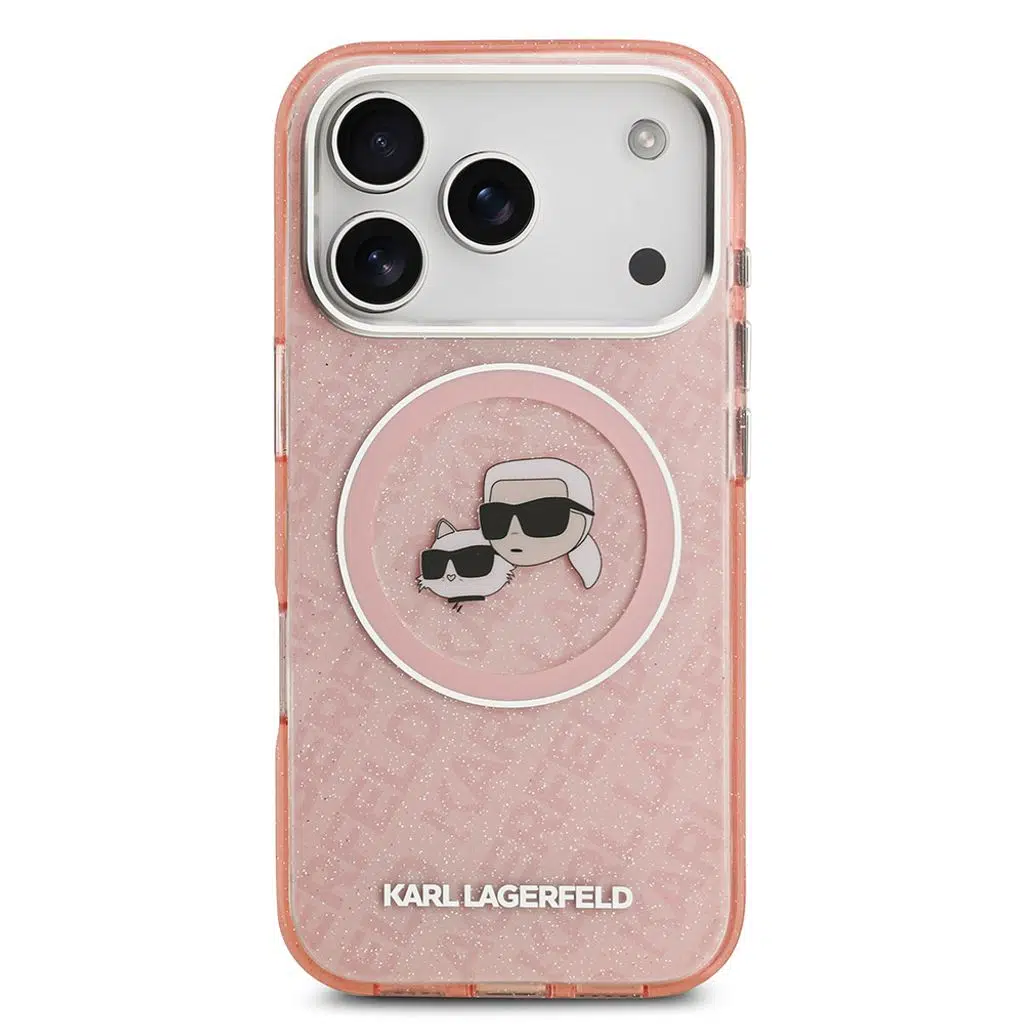 Simli Karl & Choupette iPhone 17 Pro Sparkling Heads Kılıf