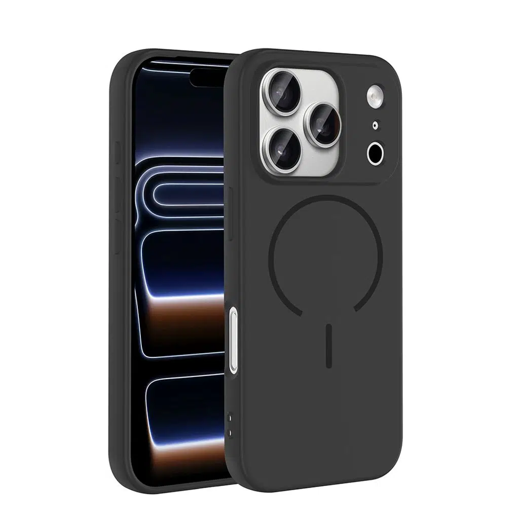 iPhone 17 Pro Telefon Kılıfı Kablosuz Şarj Özellikli Meta Kapak Yüksek Kamera Koruma Çerçevesi