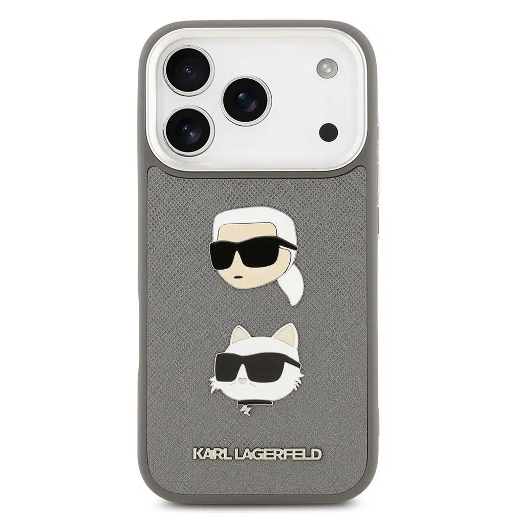 Metal K&C Pin iPhone 17 Pro Max Logotype Heads Kılıf