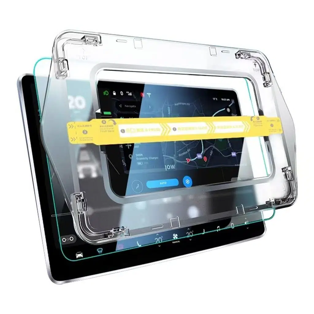 BYD 15.6 inç Araç Multimedya Ekran Koruyucu Uygulama Aparatlı Premium Temperli Cam Ekran Koruyucu
