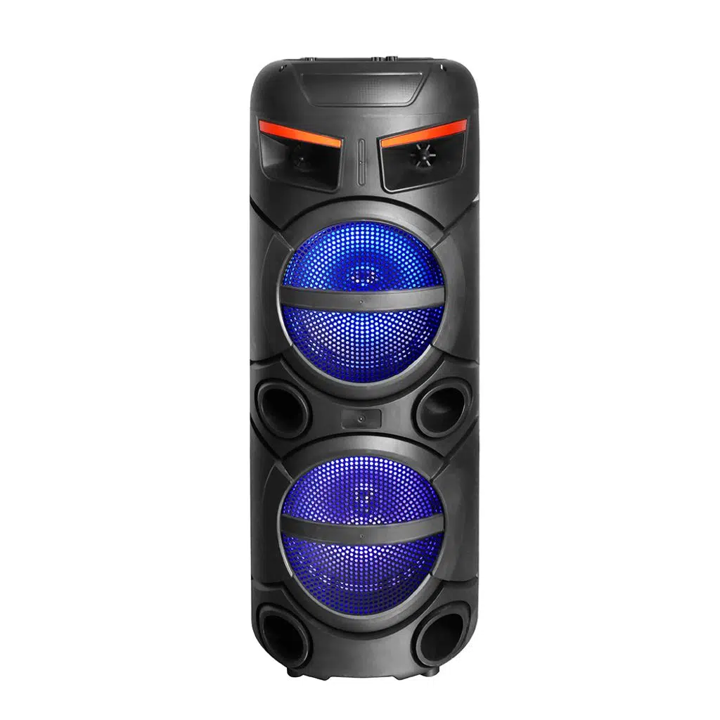 GD-2809 Dijital LED Göstergeli FM Radyolu Mikrofonlu RGB TWS Çift 8 inç Stereo Bass Kablosuz Karaoke Hoparlör
