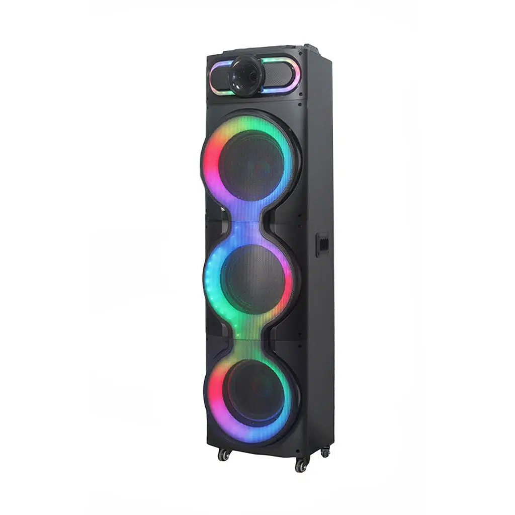 GD-3126 Dijital LED Göstergeli Mikrofonlu RGB TWS Üçlü 10 inç Stereo Bass Kablosuz Karaoke Hoparlör