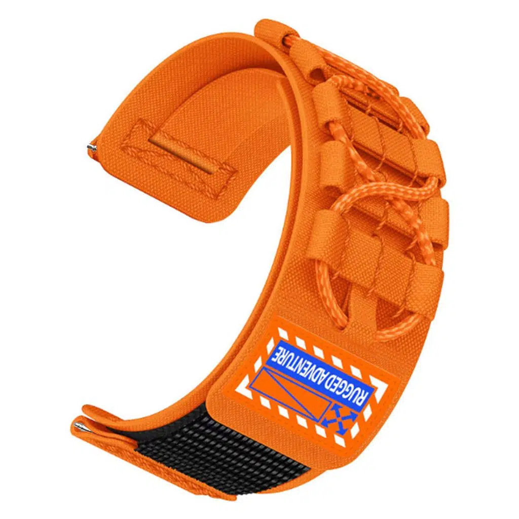 Huawei Watch GT2 42mm KD-112 20mm Orbital Örgülü Halat Tasarımlı Naylon Kumaş Hasır Kordon