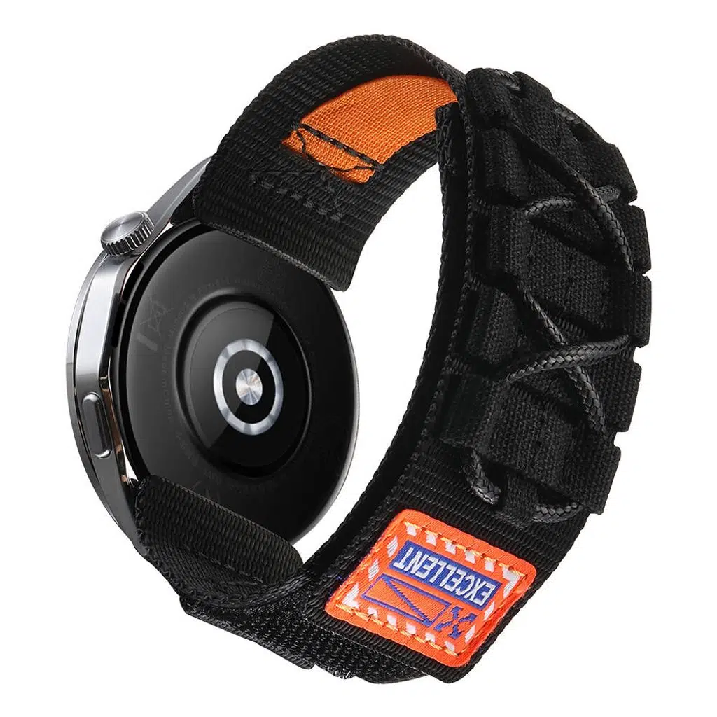 Huawei Watch GT2 46mm KD-112 22mm Orbital Örgülü Halat Tasarımlı Naylon Kumaş Hasır Kordon