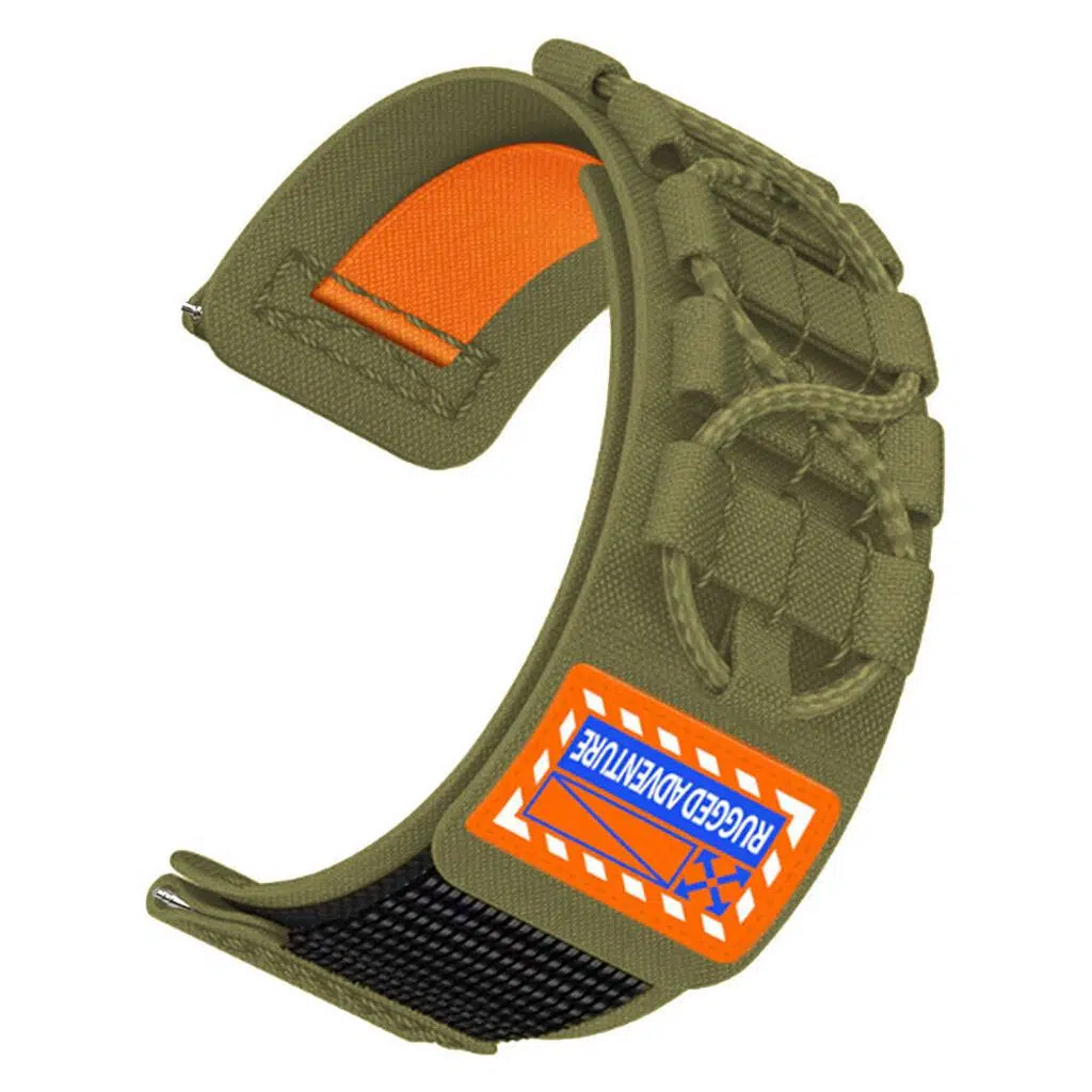 Huawei Watch GT 3 42mm KD-112 20mm Orbital Örgülü Halat Tasarımlı Naylon Kumaş Hasır Kordon