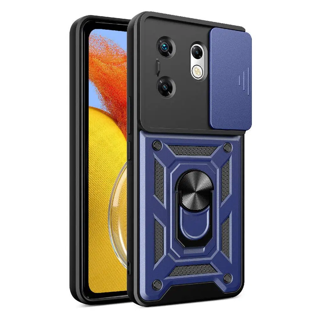 İnfinix Zero 30 4G Kılıf Magnetik Standlı Kamera Korumalı Sürgülü Vega Kapak