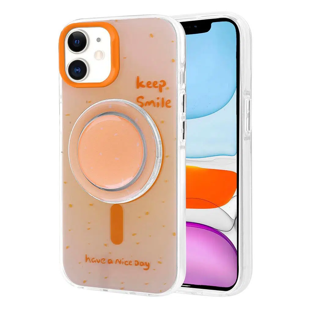 iPhone 11 Kılıf M-safe Şarj Özellikli Tak-Çıkar Pop Soketli Tiktok Kapak