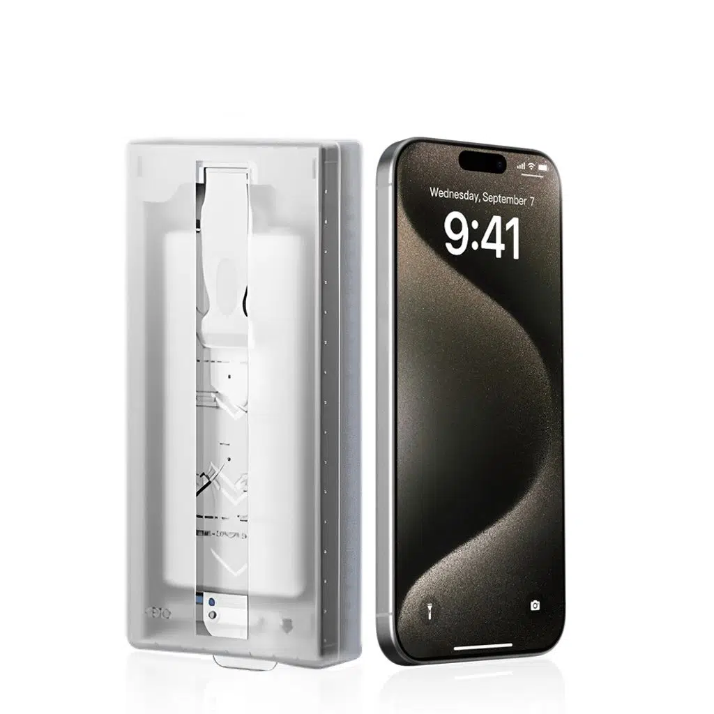 iPhone 13 3D Oliv HD Temperli Cam Ekran Koruyucu + Kolay Uygulama Aparatı