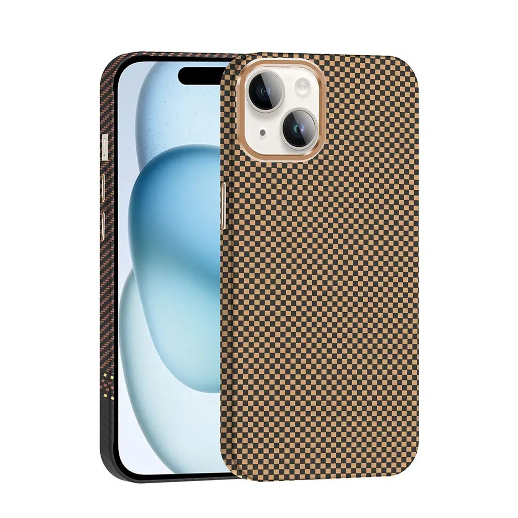 iPhone 13 Kılıf M-safe Şarj Özellikli Karbon Fiber Görünümlü Gros Kapak