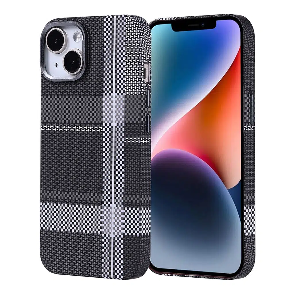 iPhone 13 Kılıf M-safe Şarj Özellikli Karbon Fiber Görünümlü Nekst Kapak