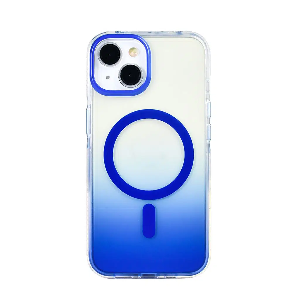 iPhone 13 Kılıf M-safe Şarj Özellikli Transparan Renk Geçişli Toros Kapak