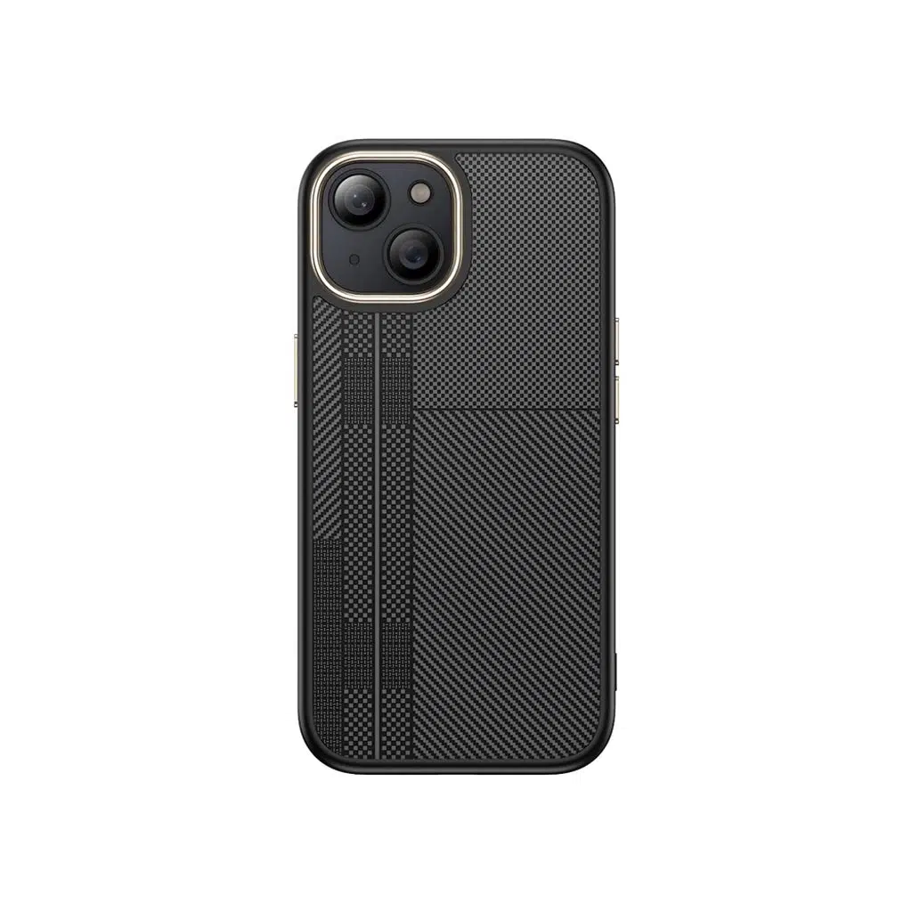 iPhone 14 Kılıf M-safe Şarj Özellikli Karbon Fiber Görünümlü Antina Kapak