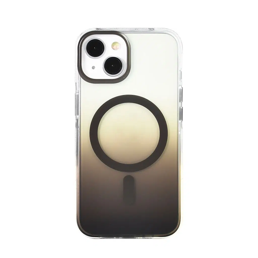 iPhone 14 Kılıf M-safe Şarj Özellikli Transparan Renk Geçişli Toros Kapak