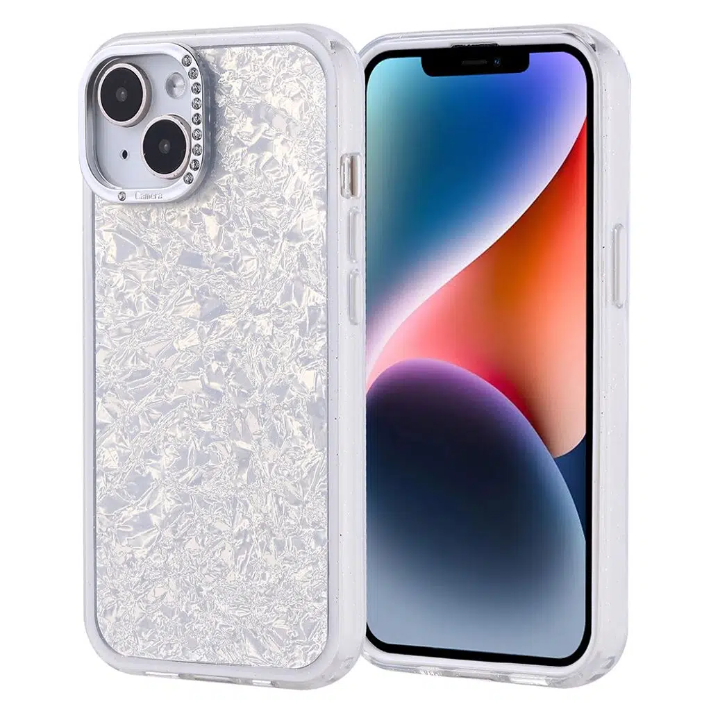 iPhone 14 Kılıf Taşlı Tasarımlı Kapi Kapak