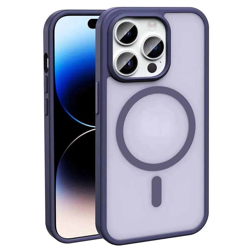 iPhone 14 Pro Kılıf M-safe Şarj Özellikli Mat Arka Yüzey Sio Kapak