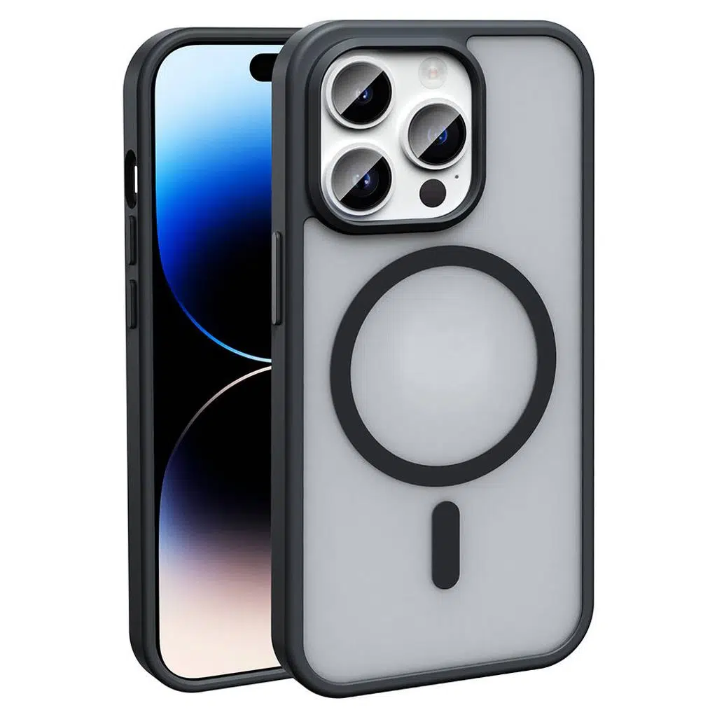 iPhone 14 Pro Max Kılıf M-safe Şarj Özellikli Mat Arka Yüzey Sio Kapak