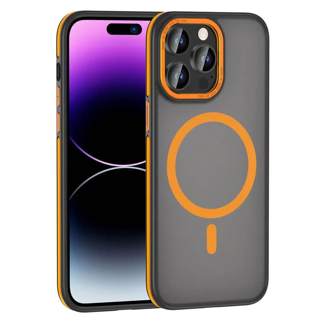 iPhone 14 Pro Max Kılıf M-safe Şarj Özellikli Mat Görünümlü Ant Kapak