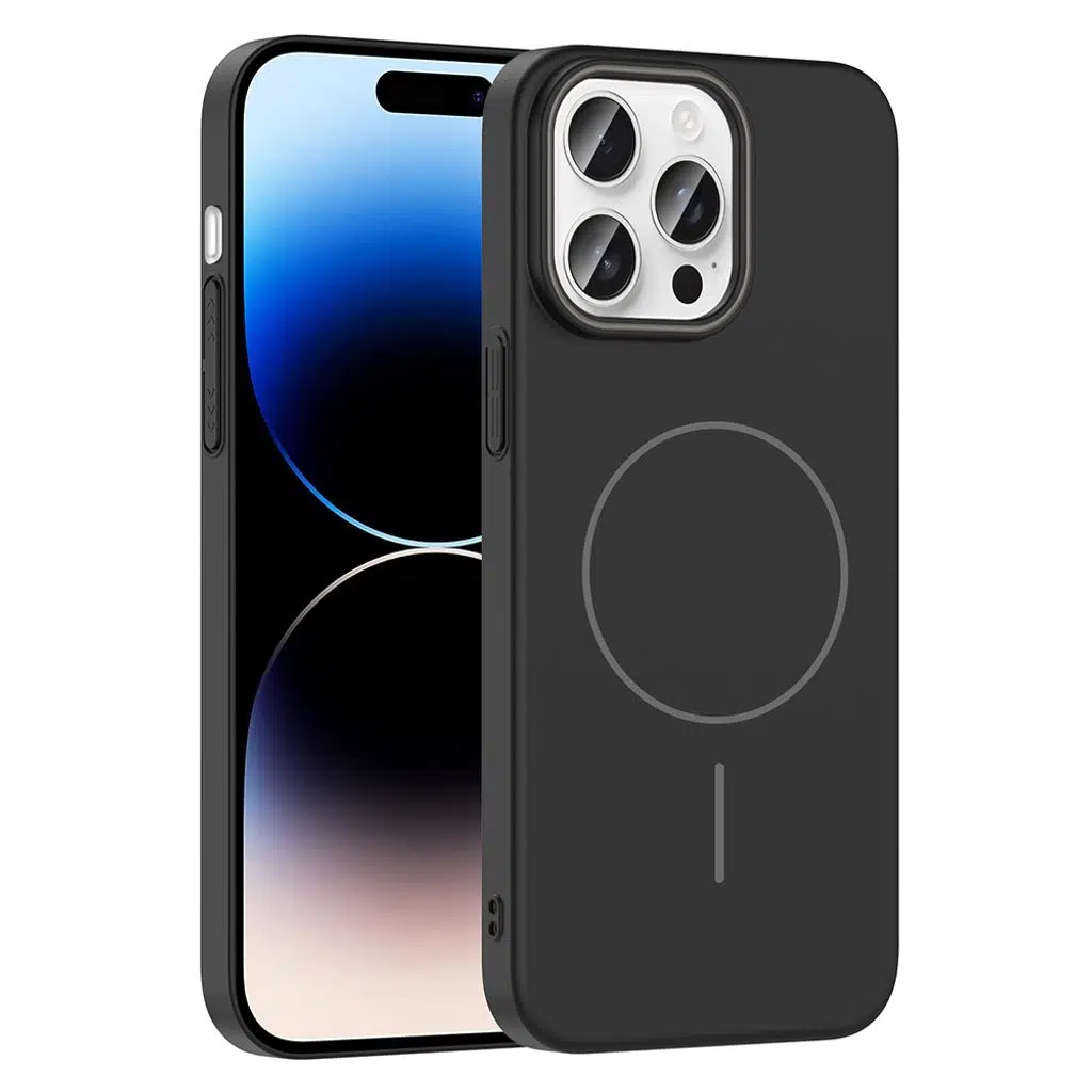 iPhone 14 Pro Max Kılıf M-safe Şarj Özellikli Ruby Sert Kapak