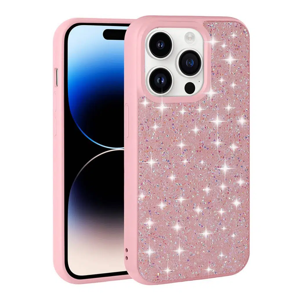 iPhone 14 Pro Max Kılıf Parlak Taşlı Tasarım Pırlanta Kapak