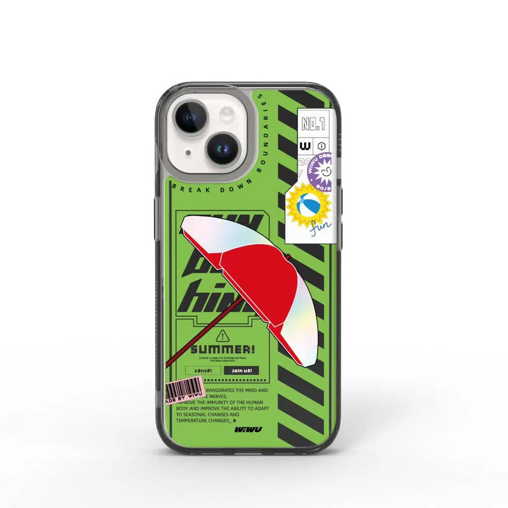 iPhone 15 Kılıf Çift Katman Desenli Lopard Summer Serisi Kapak