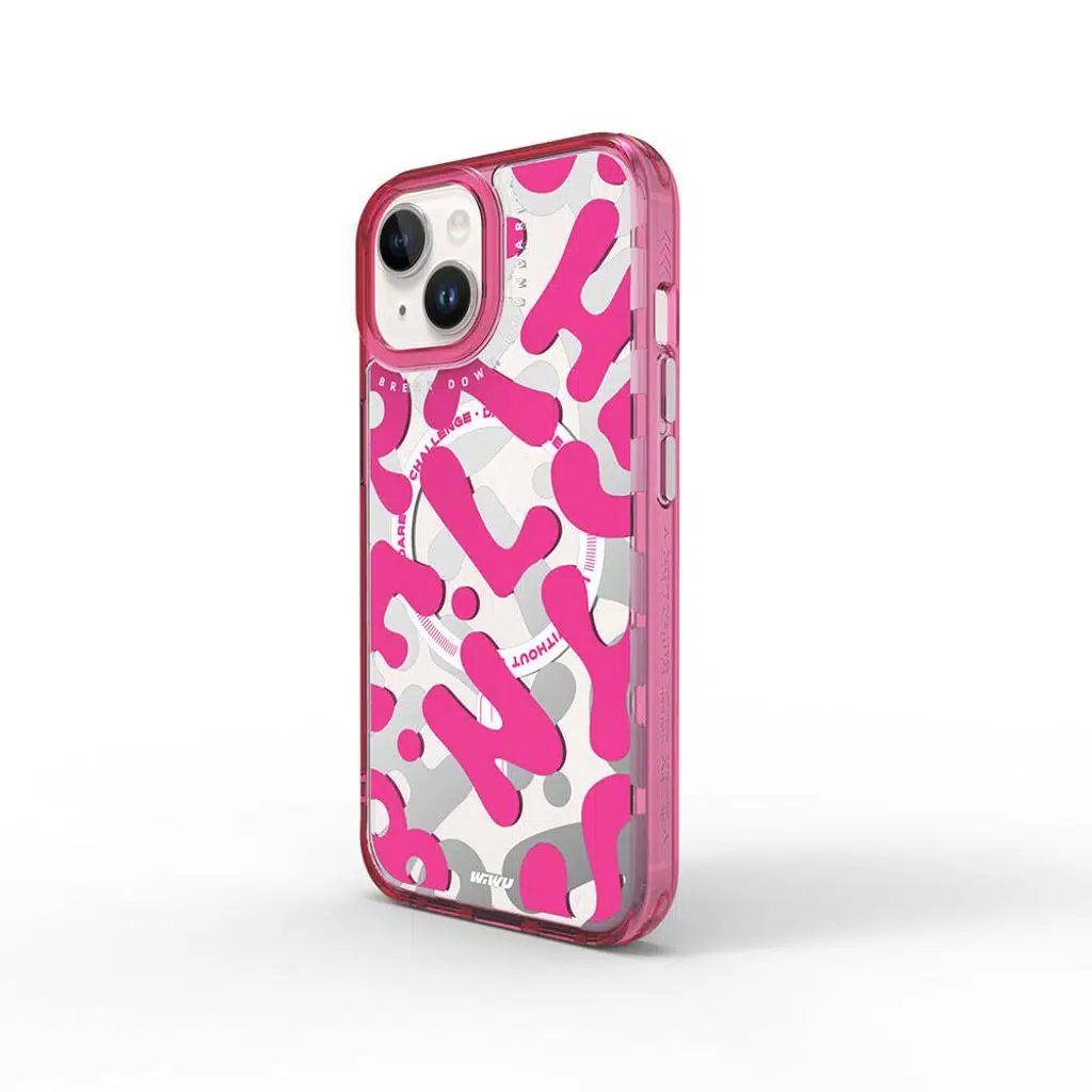 iPhone 15 Kılıf M-safe Şarj Özellikli Boya Desenli Lopard Fluorescent G Serisi Kapak