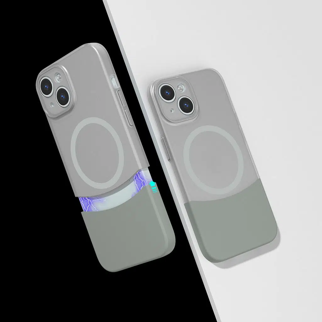 iPhone 15 Kılıf M-Safe Şarj Özellikli Mıknatıslı Duble Kapak