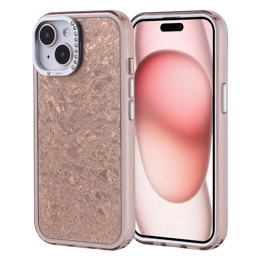 iPhone 15 Kılıf Taşlı Tasarımlı Kapi Kapak