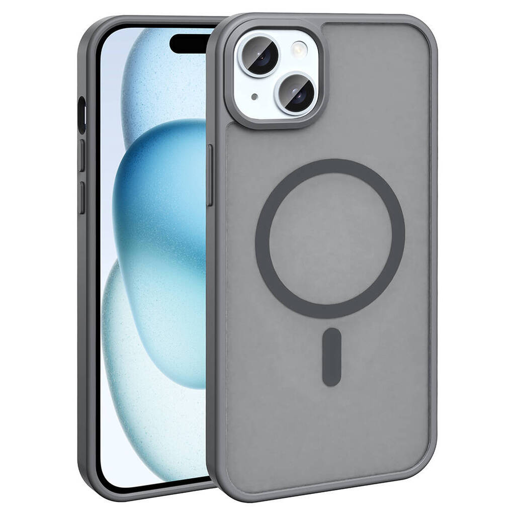 iPhone 15 Plus Kılıf M-safe Şarj Özellikli Mat Arka Yüzey Sio Kapak