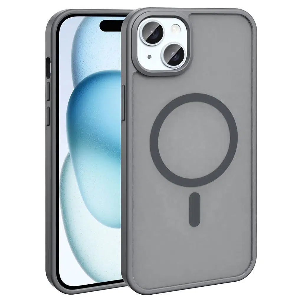 iPhone 15 Plus Kılıf M-safe Şarj Özellikli Mat Arka Yüzey Sio Kapak