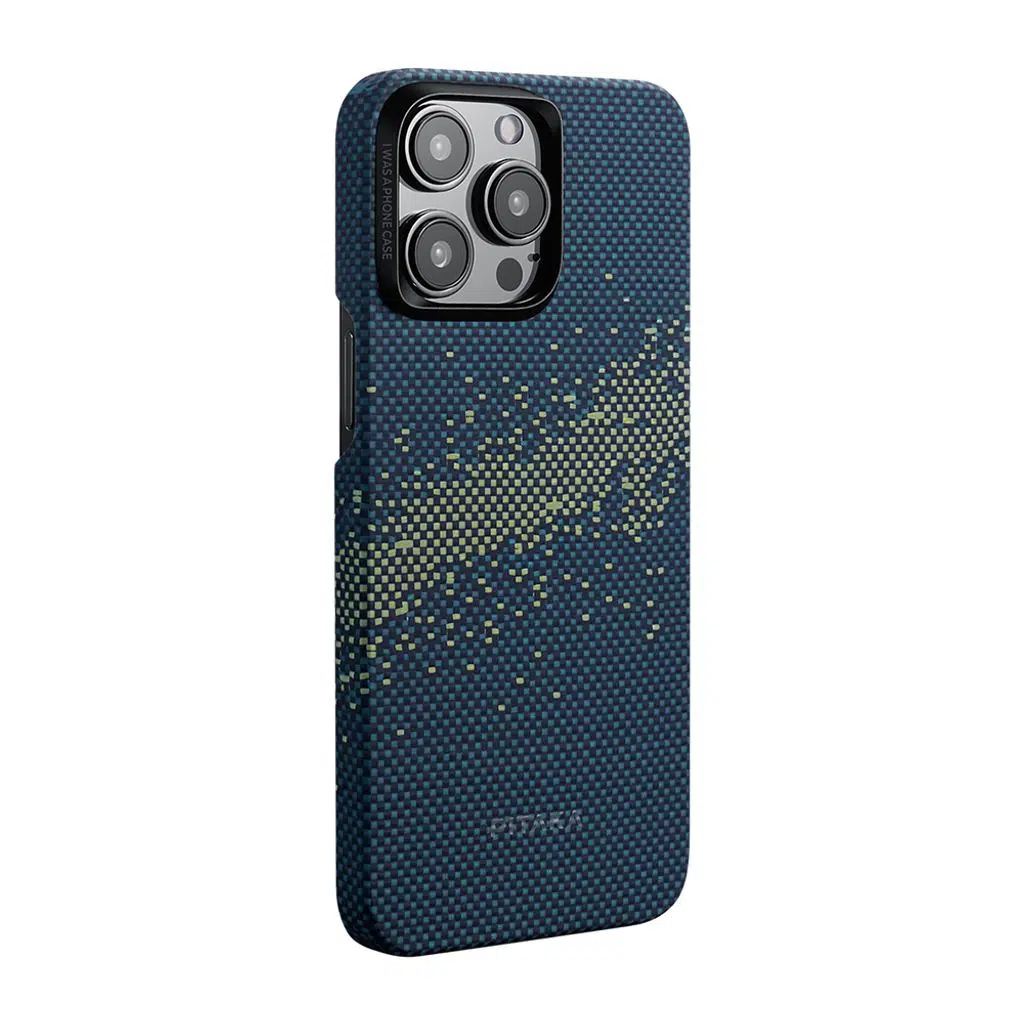 iPhone 15 Pro Kılıf M-safe Şarj Özellikli Aramid Fiber Pitaka Tactile Woven Starpeak Serisi Milky Way Samsung Galaxy Kapak