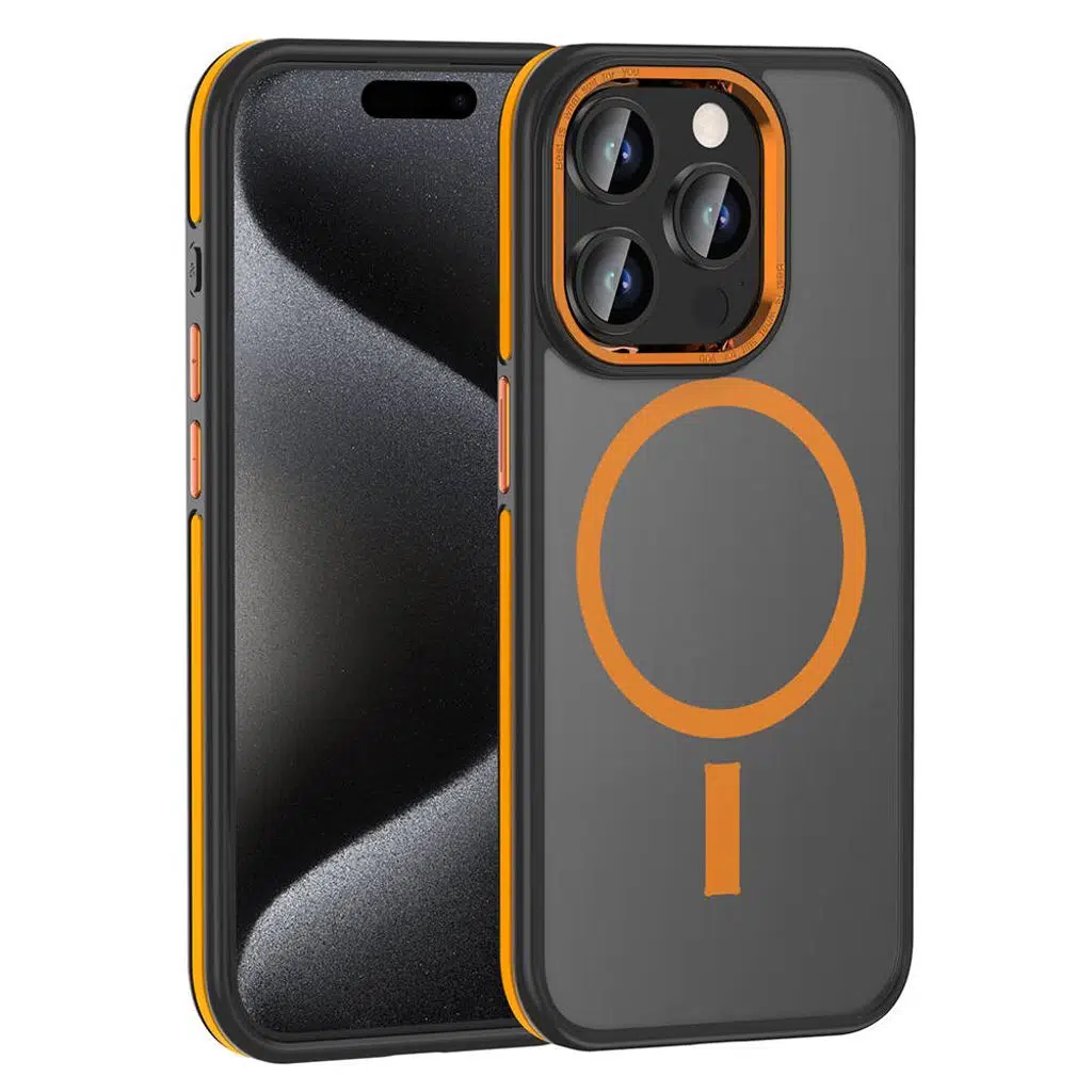 iPhone 15 Pro Kılıf M-safe Şarj Özellikli Mat Görünümlü Ant Kapak