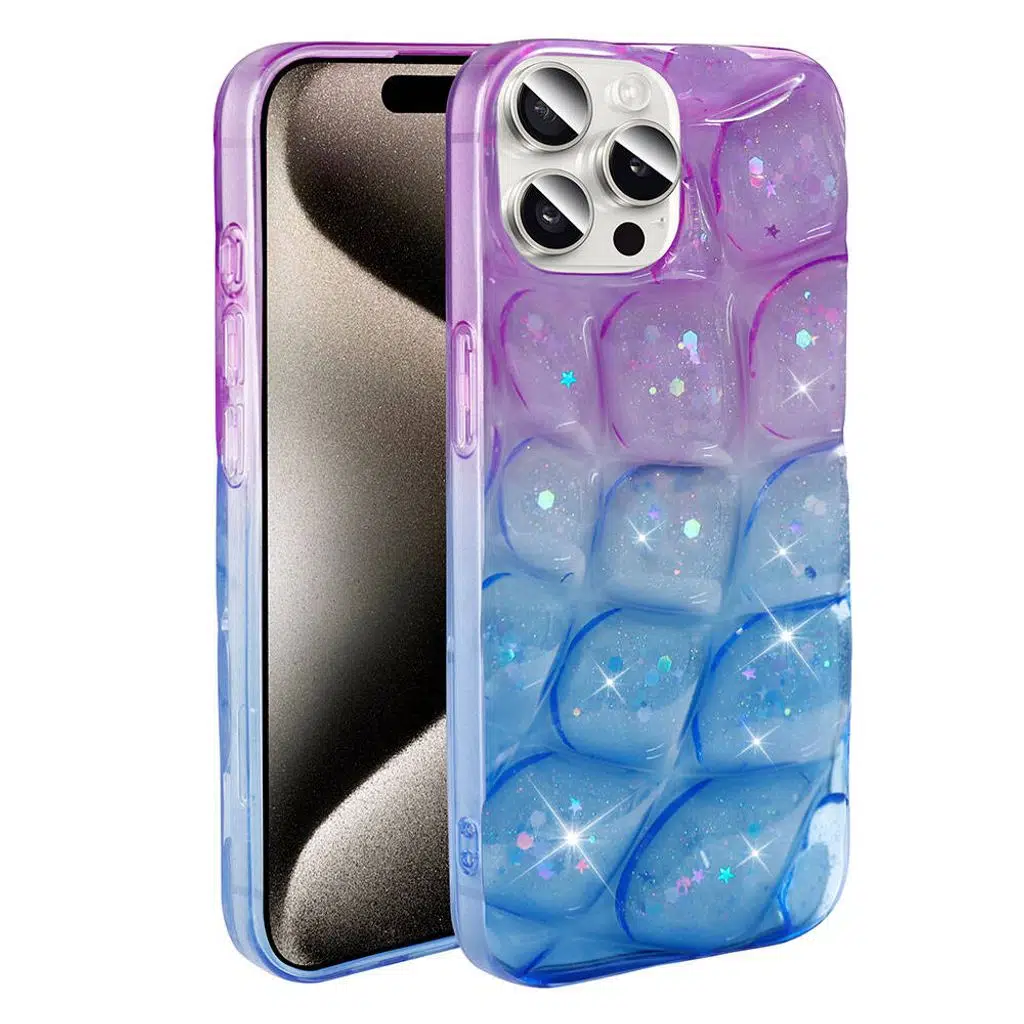 iPhone 15 Pro Kılıf Simli 3D Desenli Hacar Kapak