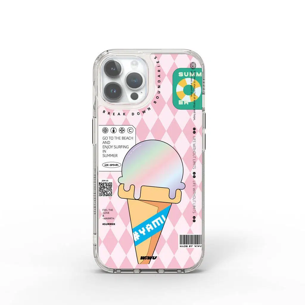 iPhone 15 Pro Max Kılıf Çift Katman Desenli Lopard Summer Serisi Kapak