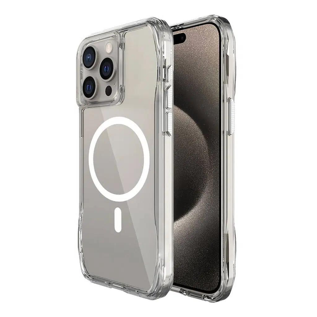 iPhone 15 Pro Max Kılıf M-safe Şarj Özellikli Airbagli Şeffaf İncek Kapak