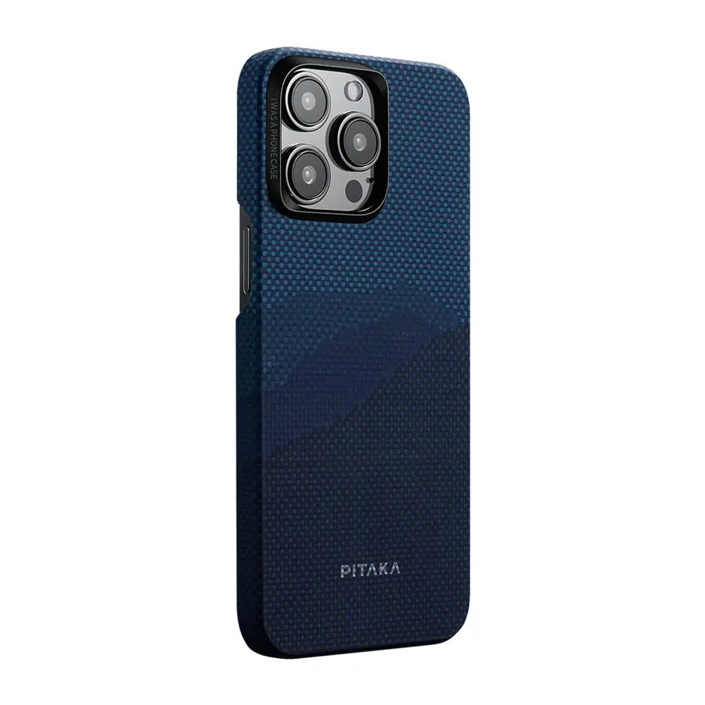 iPhone 15 Pro Max Kılıf M-safe Şarj Özellikli Aramid Fiber Pitaka Tactile Woven Starpeak Serisi Over The Horizon Kapak