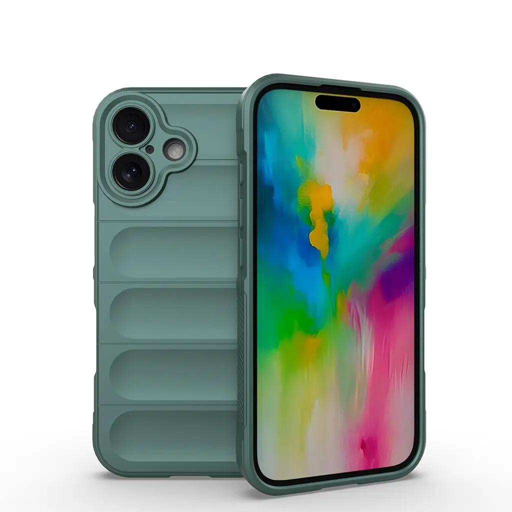 iPhone 16 Kılıf Esnek TPU Oyuklu Arka Yüzey Tasarımlı Etnik Silikon Kapak
