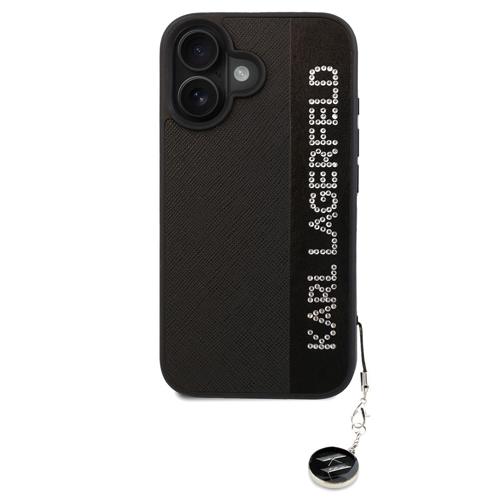 iPhone 16 Kılıf Keychain Taşlı KL Saffiano Rhinestones Karl Lagerfeld